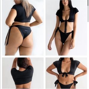 437 Robyn top in black - size small.